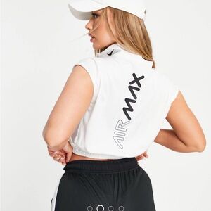 Nike White Air Max Cropped Sleeveless Top
